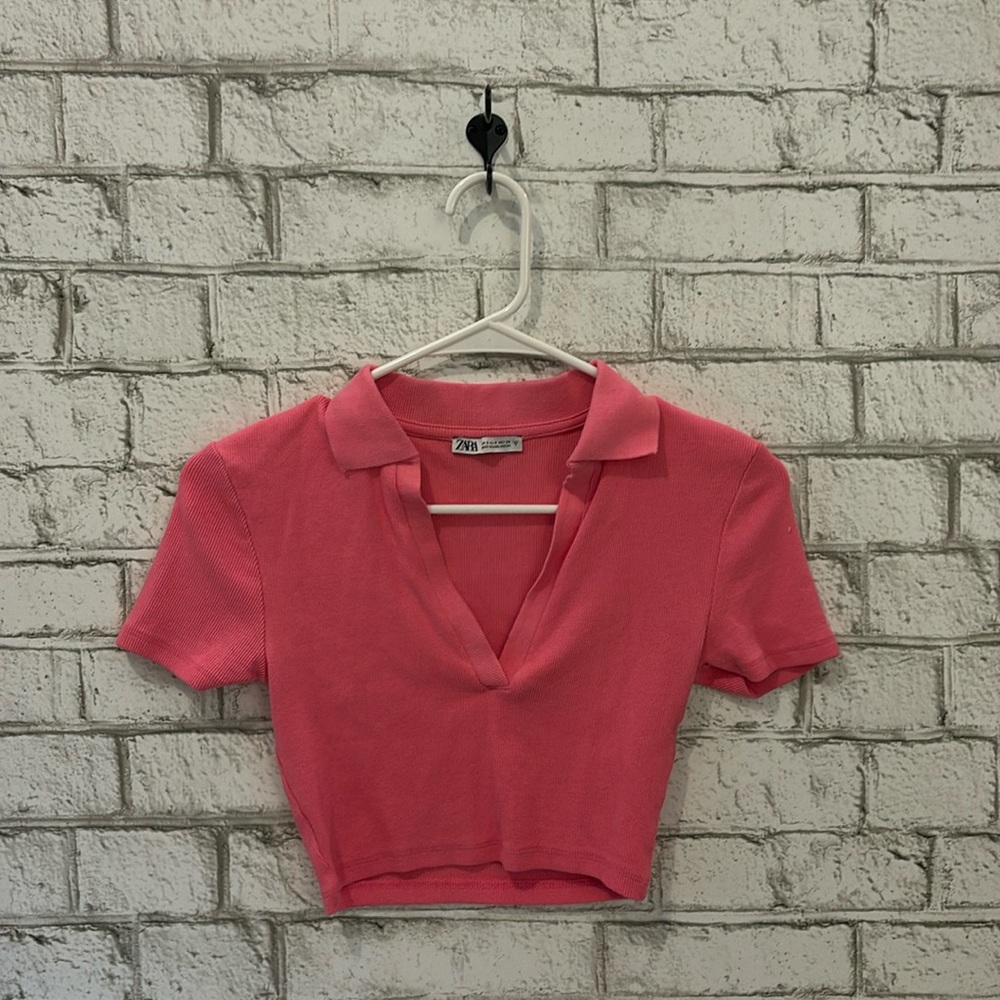 Zara top pink USA small